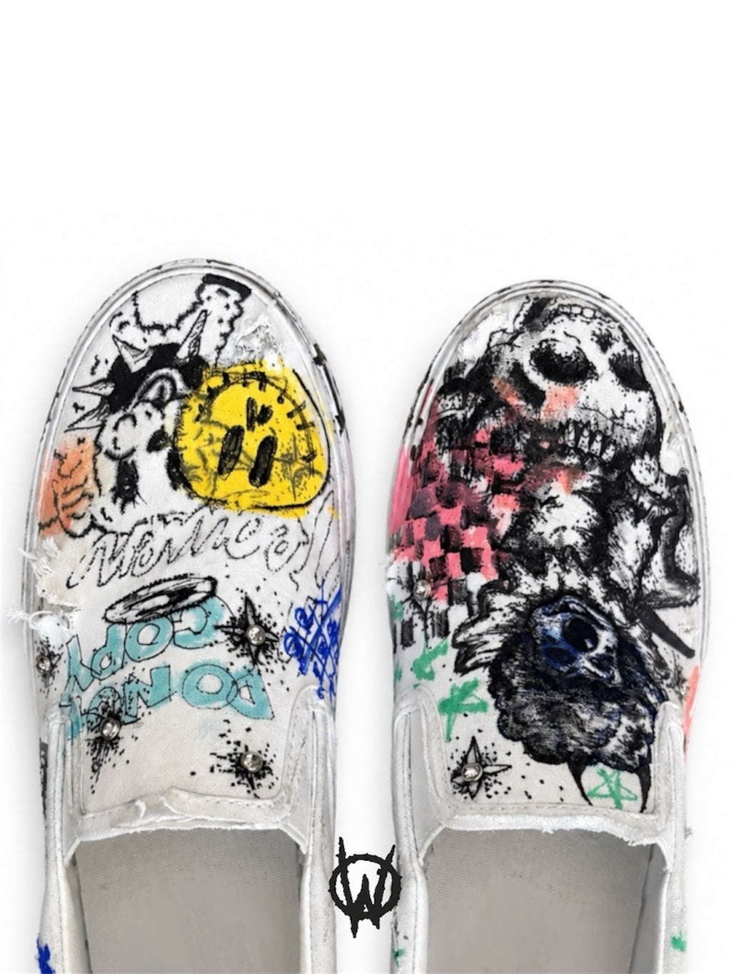 WC-SK8 Vandalized Slip on Sneakers [Original]