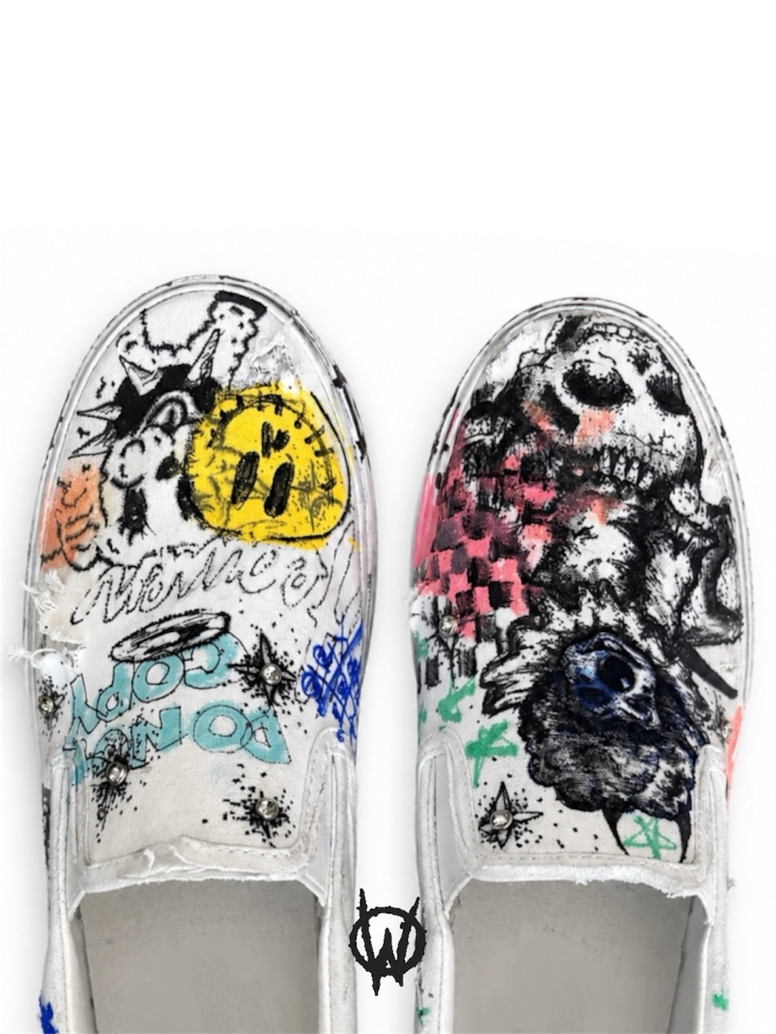 WC-SK8 Vandalized Slip on Sneakers [Original]